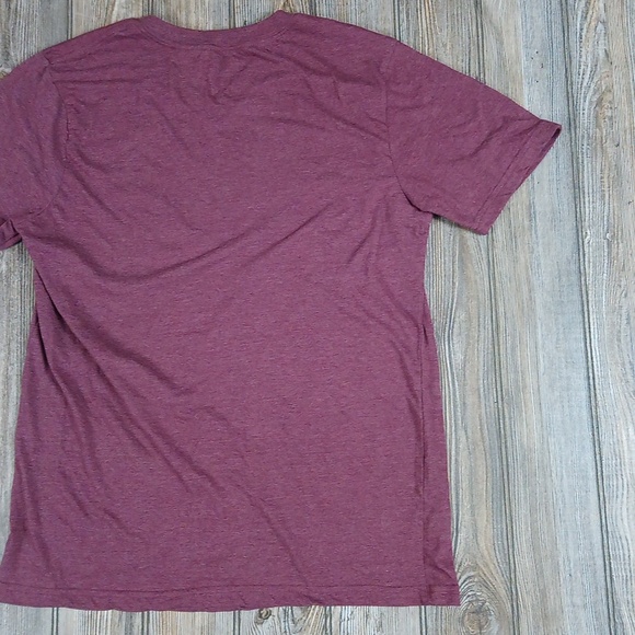 Arizona Jean Co Maroon Burgundy V Neck Short Sleeve T-shirt Top - Picture 7 of 7